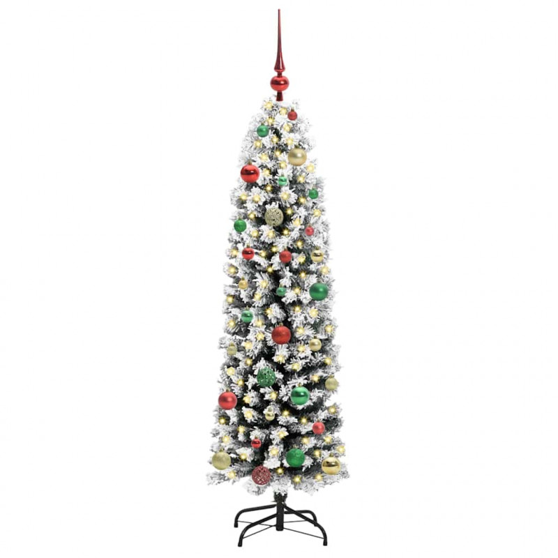 Sztuczna choinka z podstawą Zielony 150 cm PVC, stal i plastik