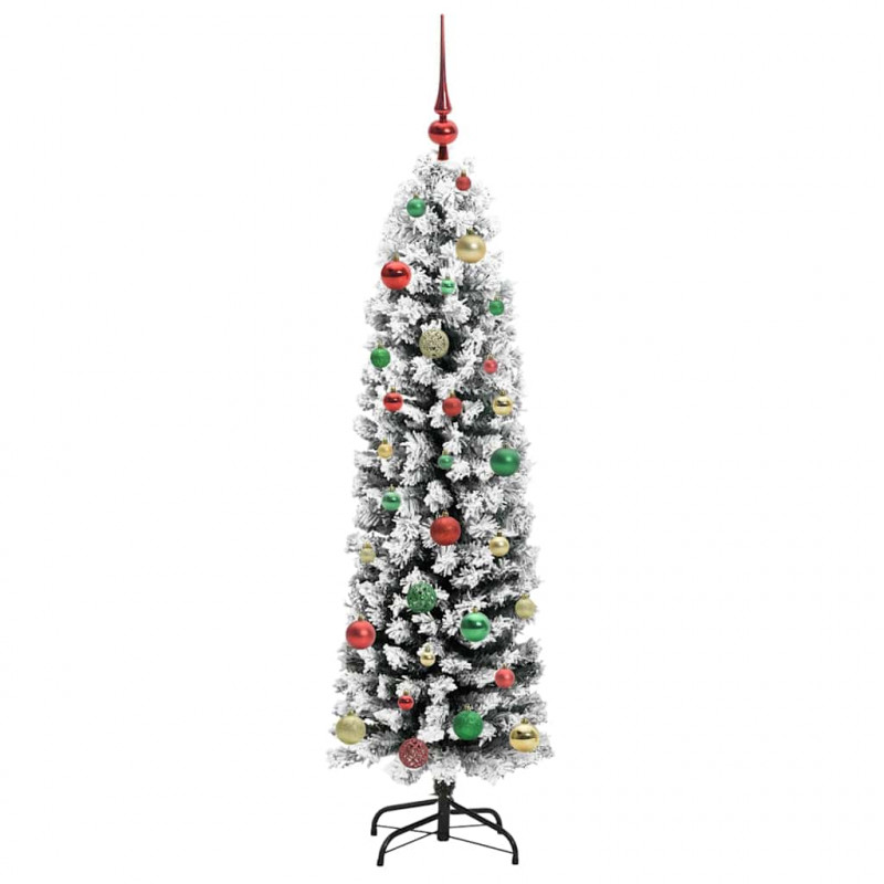 Sztuczna choinka z podstawą Zielony 150 cm PVC, stal i plastik