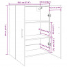 Szafka ścienna 2 pcs Stare drewno 69,5 x 34 x 90 cm
