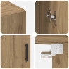 Szafka ścienna 2 pcs Dąb rzemieślniczy 69,5 x 34 x 90 cm
