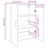 Szafka ścienna 2 pcs Dąb rzemieślniczy 69,5 x 34 x 90 cm