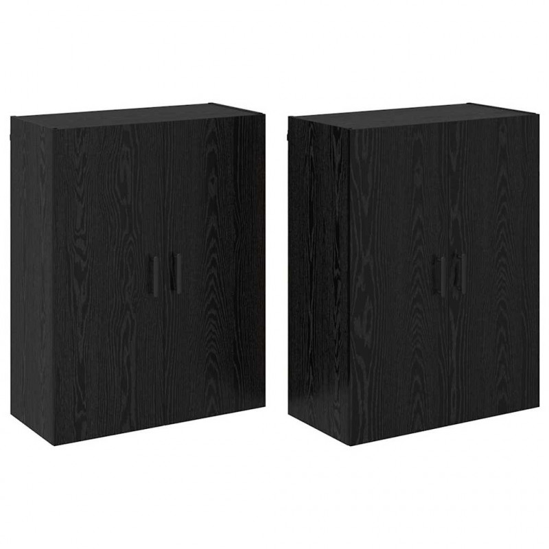 Szafka ścienna 2 pcs Czarny Dąb 69,5 x 34 x 90 cm