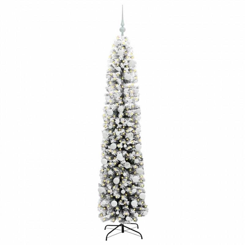 Sztuczna choinka z podstawą Zielony 180 cm PVC, stal i plastik