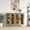 Szafki montowane na ścianie 2 pcs dąb artisan 69,5 x 34 x 90 cm