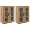 Szafki montowane na ścianie 2 pcs dąb artisan 69,5 x 34 x 90 cm