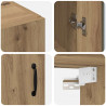 Szafki montowane na ścianie 2 pcs dąb artisan 69,5 x 34 x 90 cm