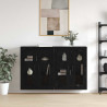 Szafki montowane na ścianie 2 pcs Czarny dąb 69,5 x 34 x 90 cm