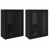 Szafki montowane na ścianie 2 pcs Czarny dąb 69,5 x 34 x 90 cm