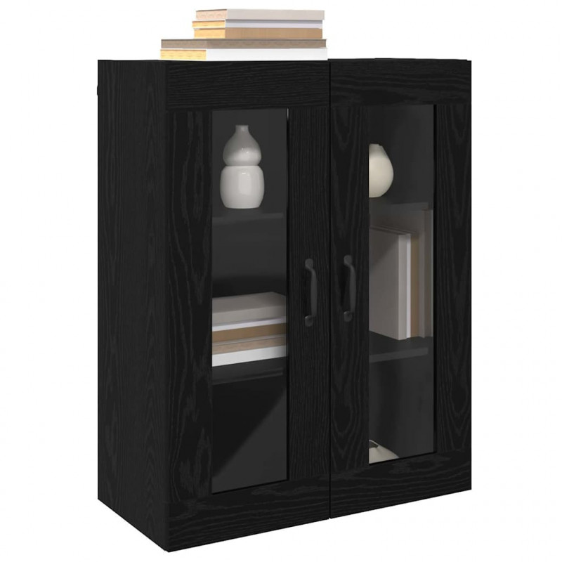 Szafki montowane na ścianie 2 pcs Czarny dąb 69,5 x 34 x 90 cm