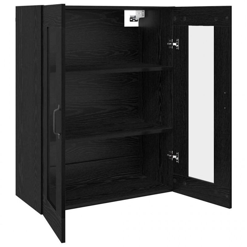 Szafki montowane na ścianie 2 pcs Czarny dąb 69,5 x 34 x 90 cm