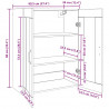 Szafki montowane na ścianie 2 pcs Czarny dąb 69,5 x 34 x 90 cm