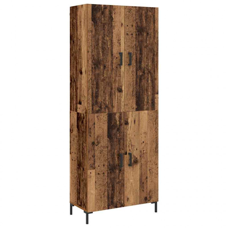 Highboard Montowane na ścianie Stare drewno 69,5 x 34 x 180 cm