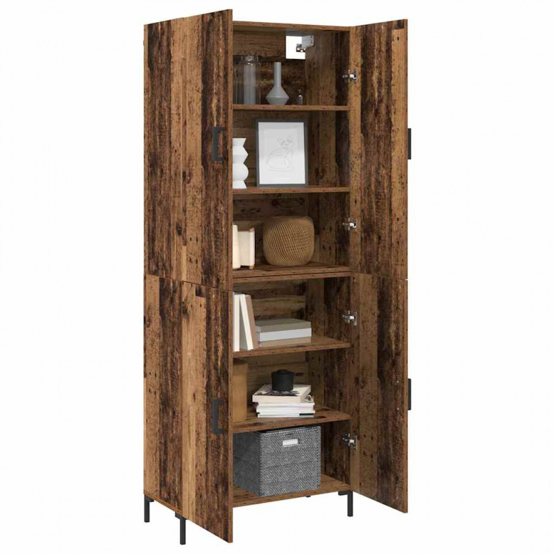 Highboard Montowane na ścianie Stare drewno 69,5 x 34 x 180 cm