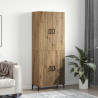 Highboard Montowane na ścianie dąb artisan 69,5 x 34 x 180 cm
