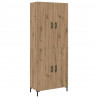 Highboard Montowane na ścianie dąb artisan 69,5 x 34 x 180 cm