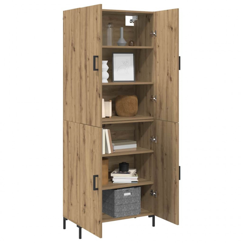 Highboard Montowane na ścianie dąb artisan 69,5 x 34 x 180 cm