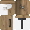 Highboard Montowane na ścianie dąb artisan 69,5 x 34 x 180 cm
