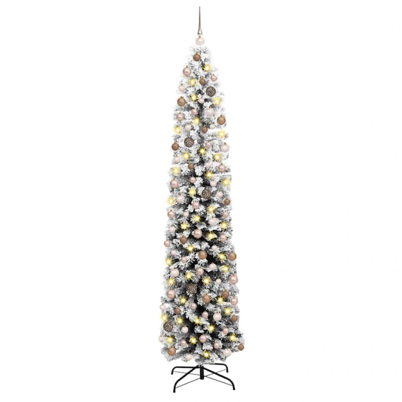 Sztuczna choinka z podstawą Zielony 210 cm PVC, stal i plastik