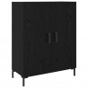 Highboard Czarny dąb 69,5 x 34 x 180 cm Materiał drewnopochodny