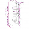 Highboard Czarny dąb 69,5 x 34 x 180 cm Materiał drewnopochodny