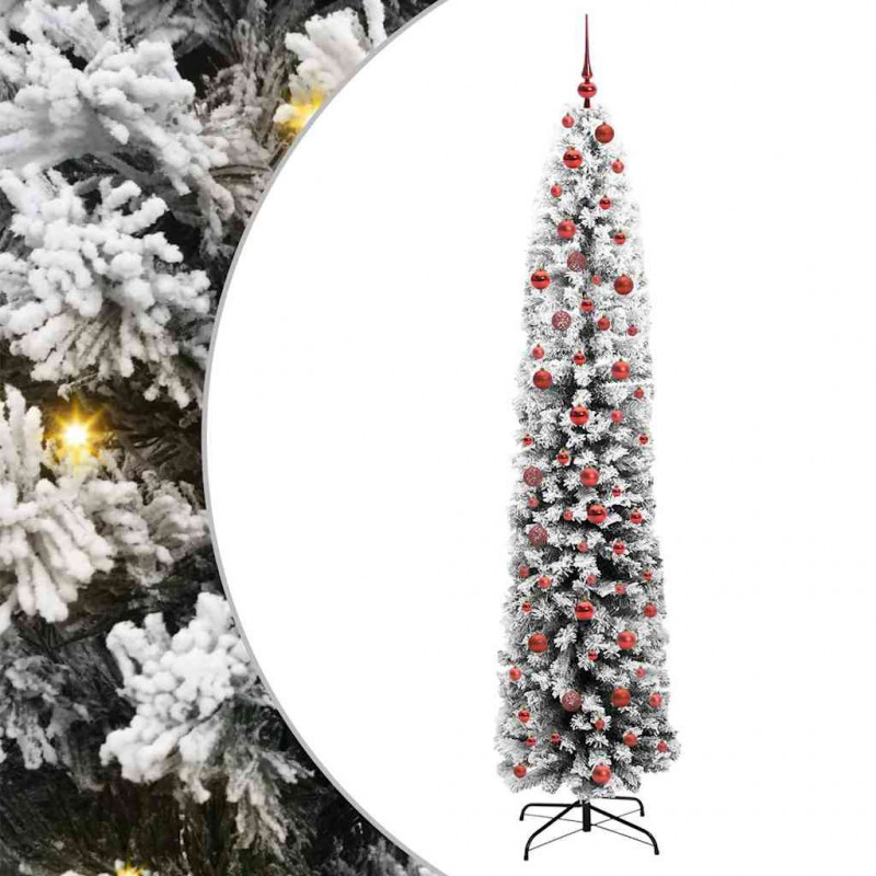 Sztuczna choinka z podstawą Zielony 210 cm PVC, stal i plastik