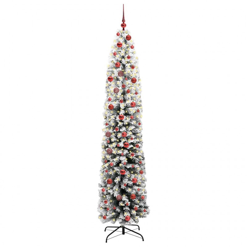 Sztuczna choinka z podstawą Zielony 210 cm PVC, stal i plastik