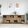 Komody 3 pcs dąb artisan 180 x 35 x 70 cm