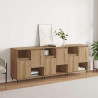 Komody 3 pcs dąb artisan 180 x 35 x 70 cm