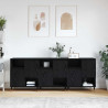 Komody 3 pcs Czarny dąb 180 x 35 x 70 cm