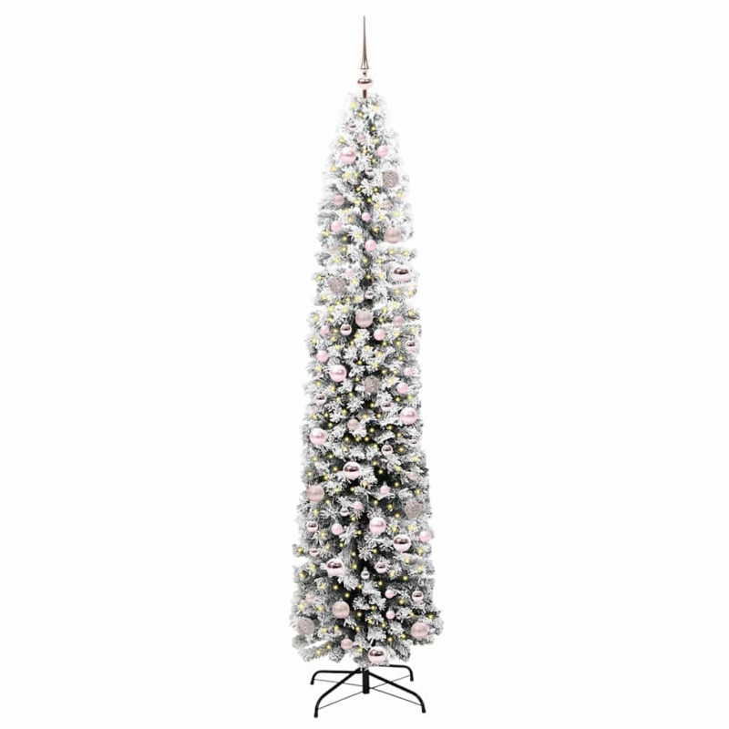 Sztuczna choinka z podstawą Zielony 210 cm PVC, stal i plastik