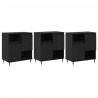 Komody 3 pcs Czarny dąb 180 x 35 x 70 cm