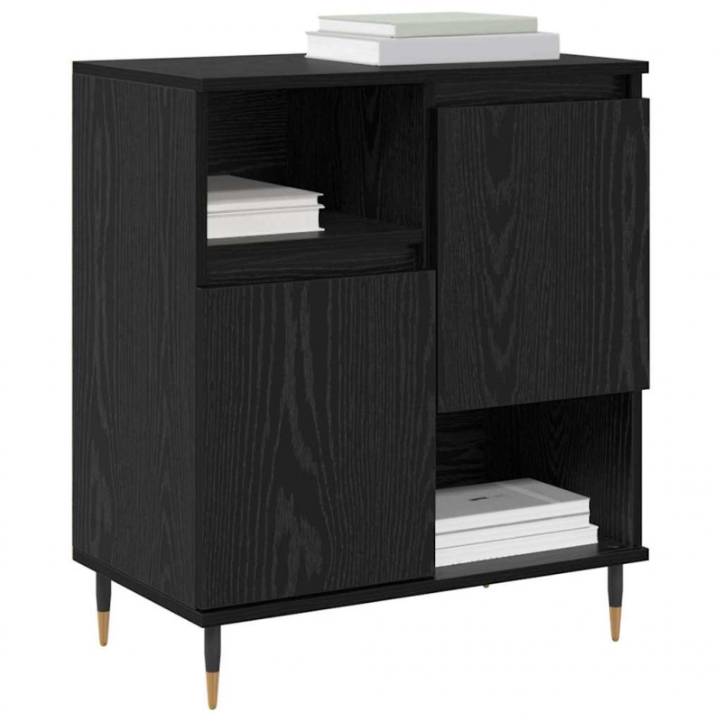 Komody 3 pcs Czarny dąb 180 x 35 x 70 cm