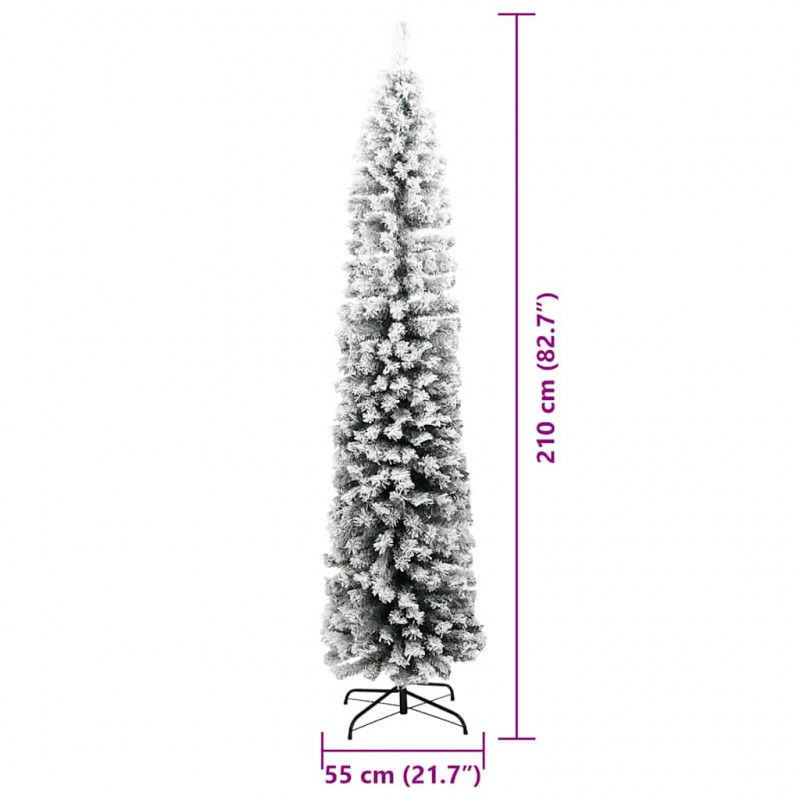Sztuczna choinka z podstawą Zielony 210 cm PVC, stal i plastik
