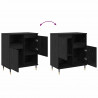 Komody 3 pcs Czarny dąb 180 x 35 x 70 cm