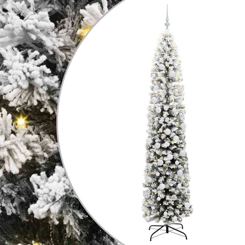 Sztuczna choinka z podstawą Zielony 210 cm PVC, stal i plastik