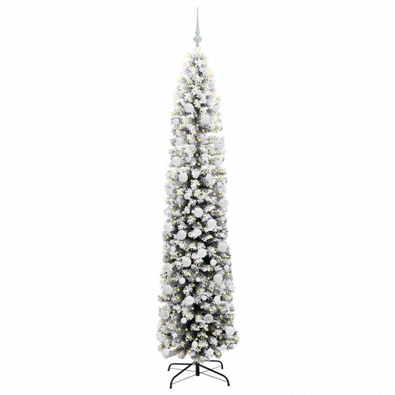 Sztuczna choinka z podstawą Zielony 210 cm PVC, stal i plastik