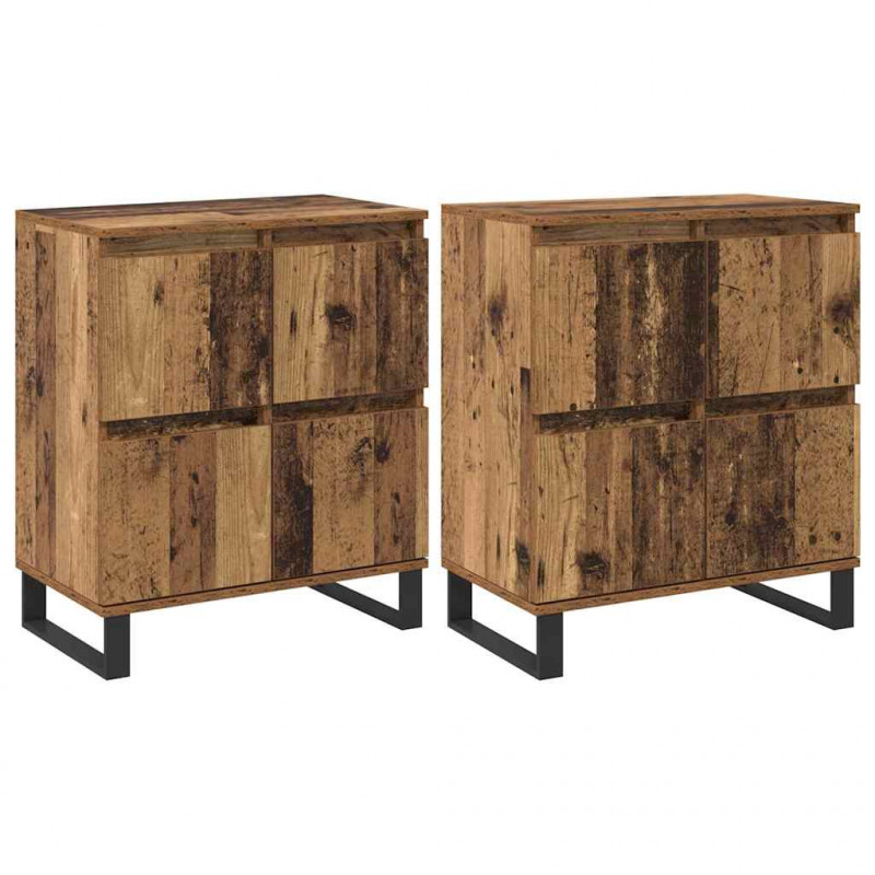 Bufet 2 pcs Stare drewno 60 x 35 x 70 cm