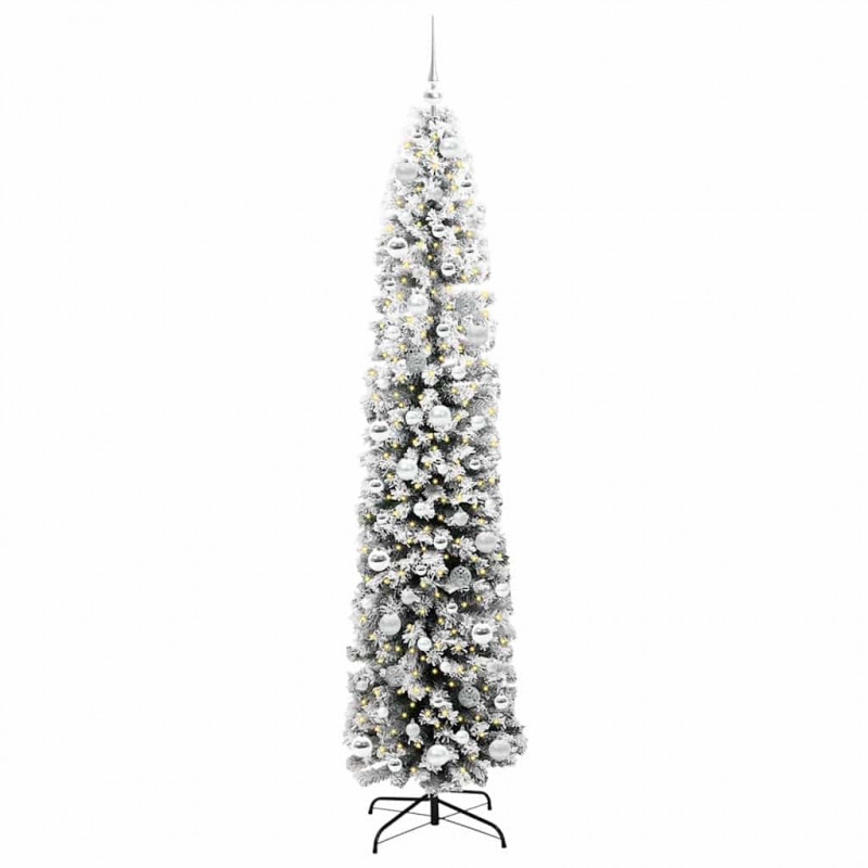 Sztuczna choinka z podstawą Zielony 210 cm PVC, stal i plastik