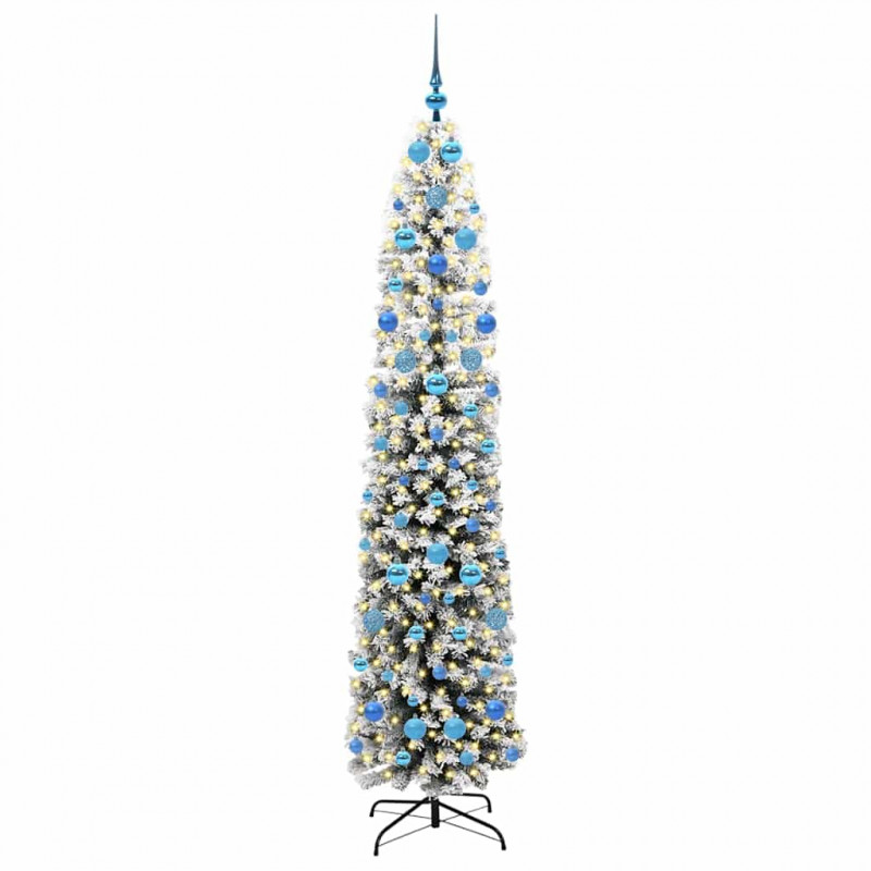 Sztuczna choinka z podstawą Zielony 210 cm PVC, stal i plastik