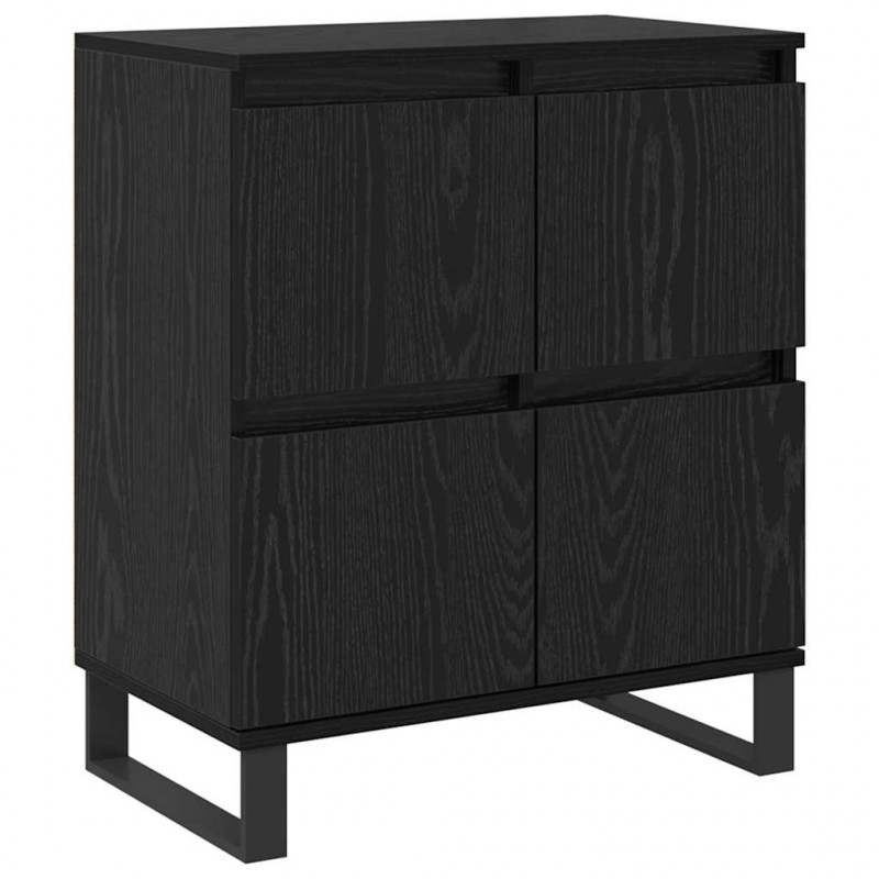 Bufet 2 pcs Czarny Dąb 60 x 35 x 70 cm