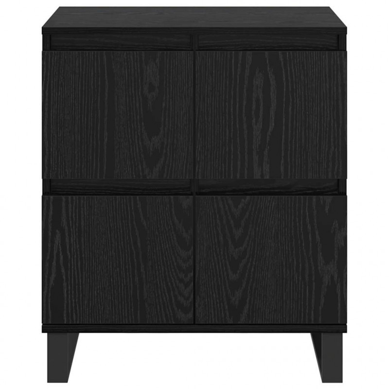 Bufet 2 pcs Czarny Dąb 60 x 35 x 70 cm
