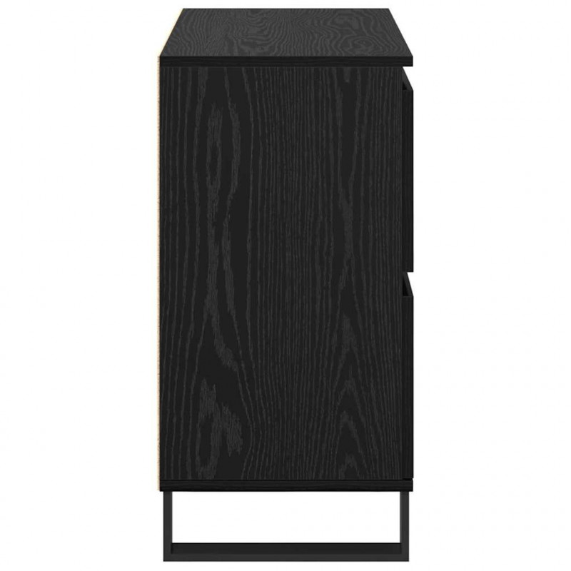 Bufet 2 pcs Czarny Dąb 60 x 35 x 70 cm