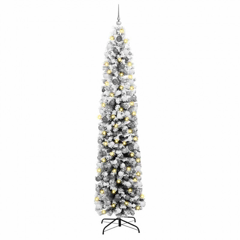 Sztuczna choinka z podstawą Zielony 240 cm PVC, stal i plastik