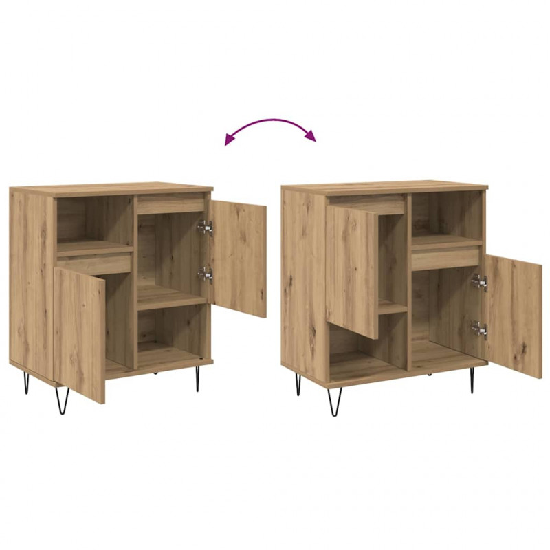 Bufet 2 pcs Dąb rzemieślniczy 60 x 35 x 70 cm