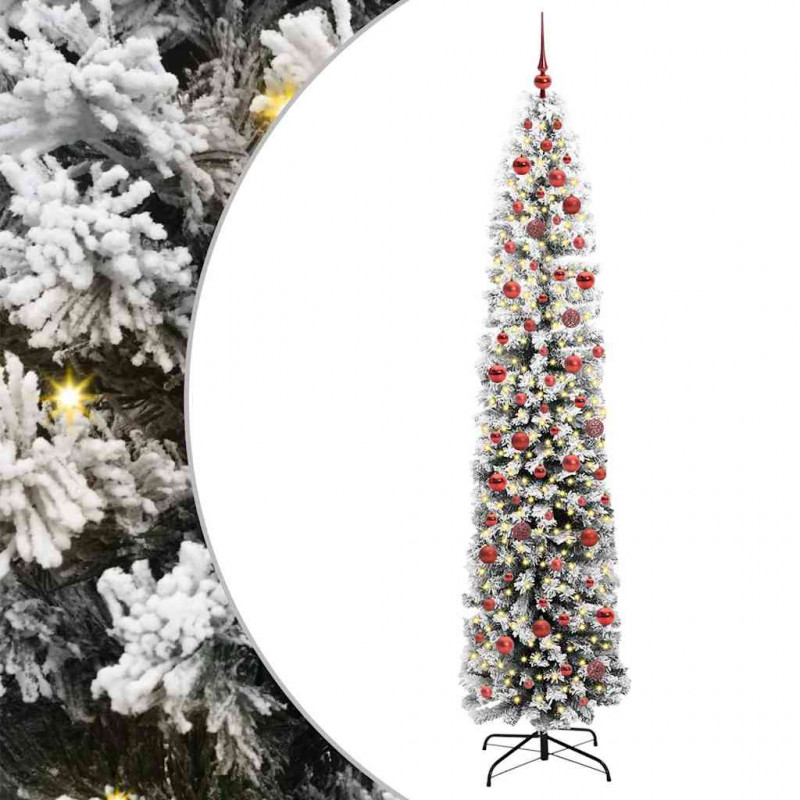 Sztuczna choinka z podstawą Zielony 240 cm PVC, stal i plastik