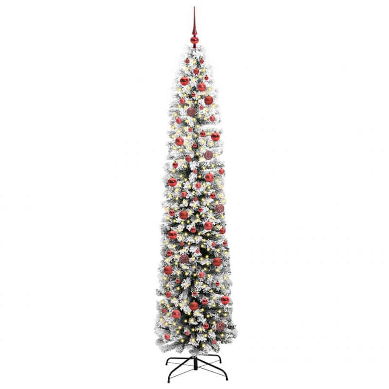Sztuczna choinka z podstawą Zielony 240 cm PVC, stal i plastik