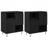 Bufet 2 pcs Czarny Dąb 60 x 35 x 70 cm