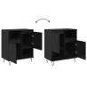 Bufet 2 pcs Czarny Dąb 60 x 35 x 70 cm