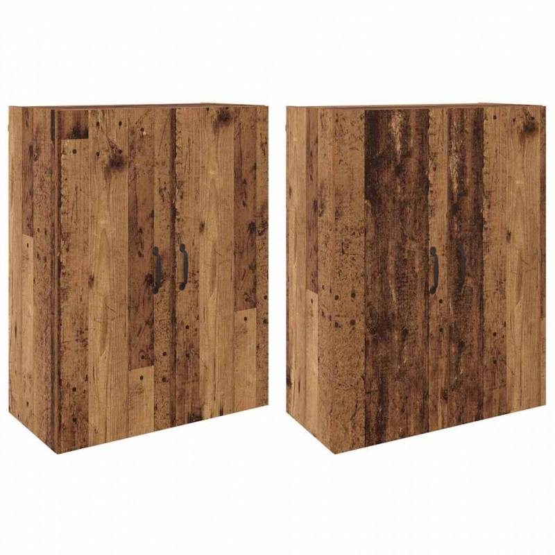 Szafka ścienna 2 pcs Stare drewno 69,5 x 34 x 90 cm