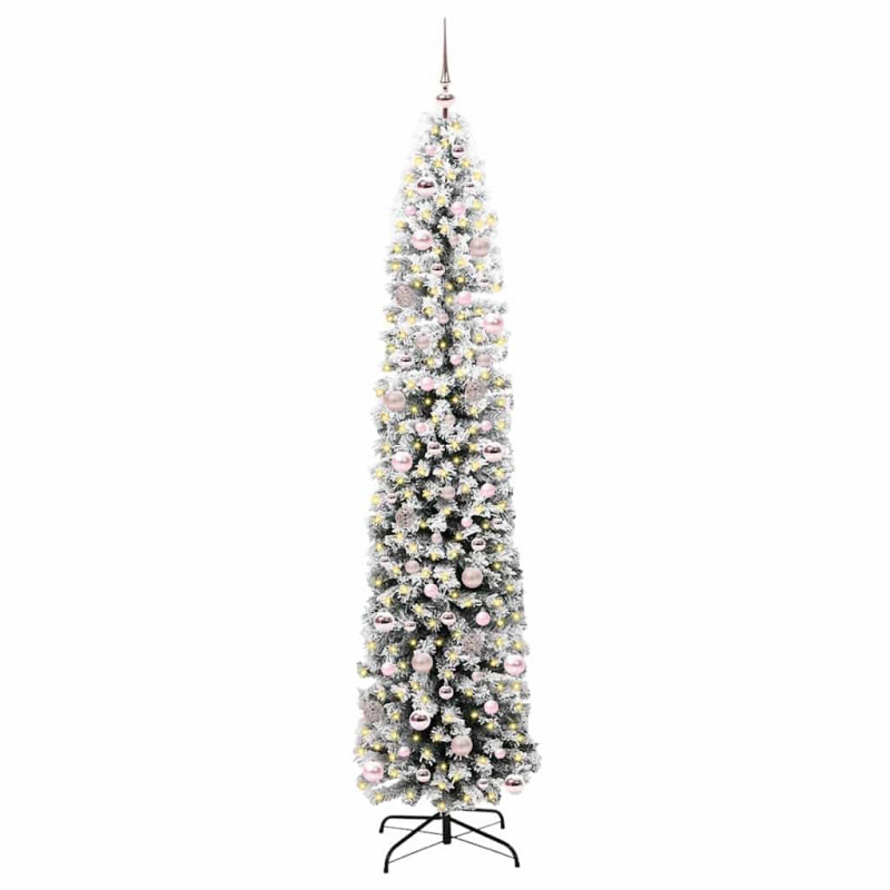 Sztuczna choinka z podstawą Zielony 240 cm PVC, stal i plastik
